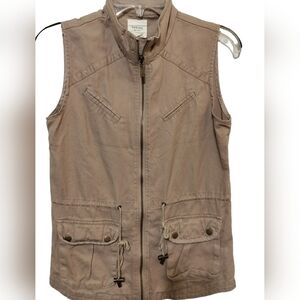 (1530) Harper Heritage Khaki Utility Vest Size Small